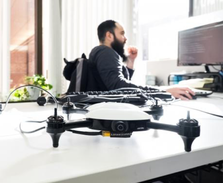 Neurala AI Drone in the Office