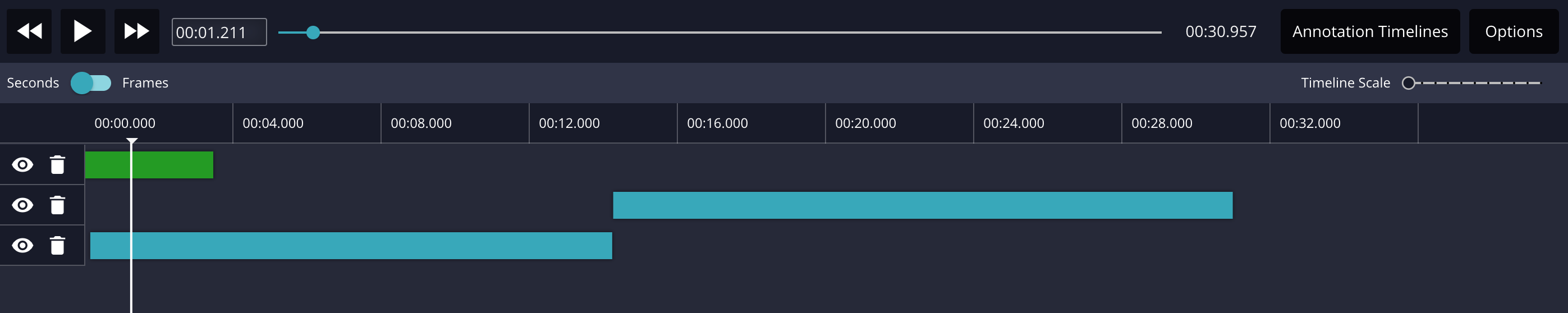 Video Annotation Timeline